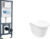 Унитаз подвесной с инсталляцией, WeltWasser Marberg 410 + Telbach 004 GL-WT + Mar 410 SE GL-WT