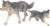Набор фигурок коллекционных, Masai Mara Мир диких животных. Семья серых волков / MM211-135