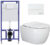 Унитаз подвесной с инсталляцией, Ceramica Nova Rimless CN3001 + 040000 + L1 040011