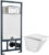 Унитаз подвесной с инсталляцией, WeltWasser Rotbach 004 GL-WT + Marberg 507 SE