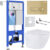 Унитаз подвесной с инсталляцией, Roxen StounFix Dual Fresh 968049