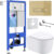 Унитаз подвесной с инсталляцией, Roxen StounFix Dual Fresh 968084