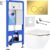 Унитаз подвесной с инсталляцией, Roxen StounFix Dual Fresh 968092