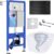 Унитаз подвесной с инсталляцией, Roxen StounFix Dual Fresh 968313