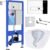 Унитаз подвесной с инсталляцией, Roxen StounFix Dual Fresh 968316
