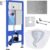 Унитаз подвесной с инсталляцией, Roxen StounFix Dual Fresh 968345