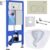 Унитаз подвесной с инсталляцией, Roxen StounFix Dual Fresh 968388