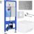 Унитаз подвесной с инсталляцией, Roxen StounFix Dual Fresh 532055
