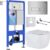 Унитаз подвесной с инсталляцией, Roxen StounFix Slim 593355