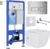 Унитаз подвесной с инсталляцией, Roxen StounFix Slim 596716