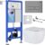 Унитаз подвесной с инсталляцией, Roxen StounFix Slim 607036