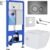 Унитаз подвесной с инсталляцией, Roxen StounFix Dual Fresh 632852