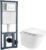 Унитаз подвесной с инсталляцией, WeltWasser Telbach 004 GL-WT + Marberg 410 SE