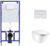 Унитаз подвесной с инсталляцией, Roca The Gap Clean Rim A34647L000