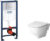 Унитаз подвесной с инсталляцией, AM.PM X-Joy C851701SC + Grohe Rapid SL 38772001 + Marberg 410 SE CR
